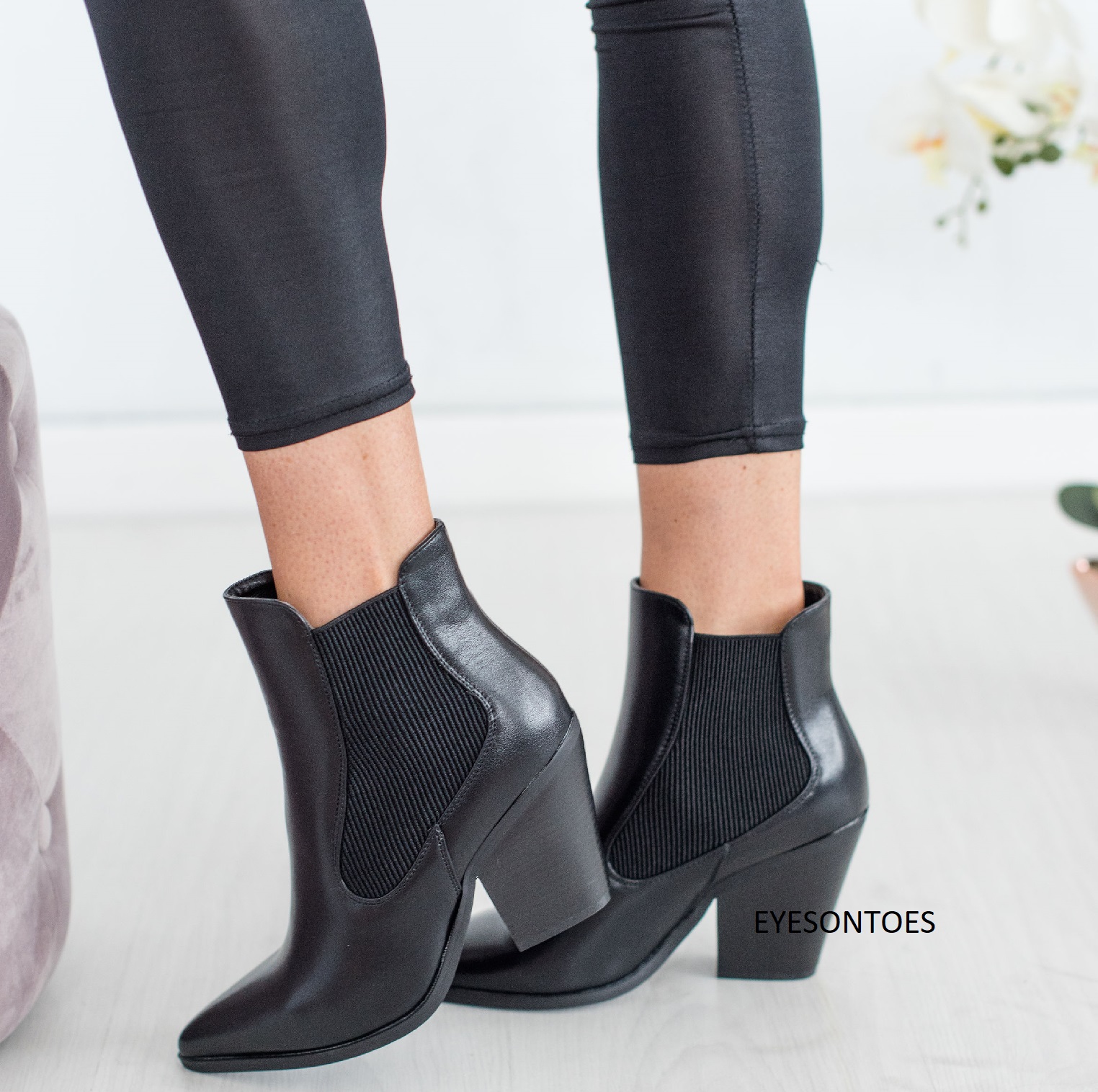 block heel croc boots